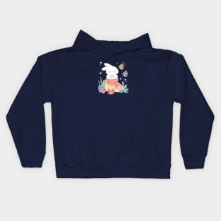 Little bunny mermaid under the sea Kids Hoodie